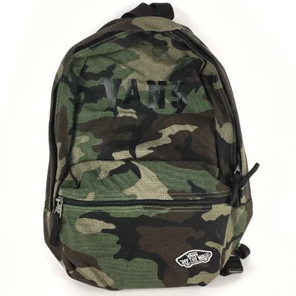 vans army green backpack